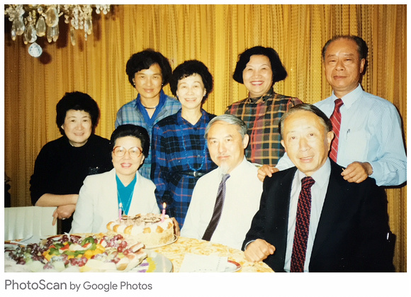 L-R: Mrs. Chao, Dr. Sue Hsieh, Eugenie Yeung, Jenny Fan, Harry Fan, Mrs.?, Henry Loh, Dr. Chao.
